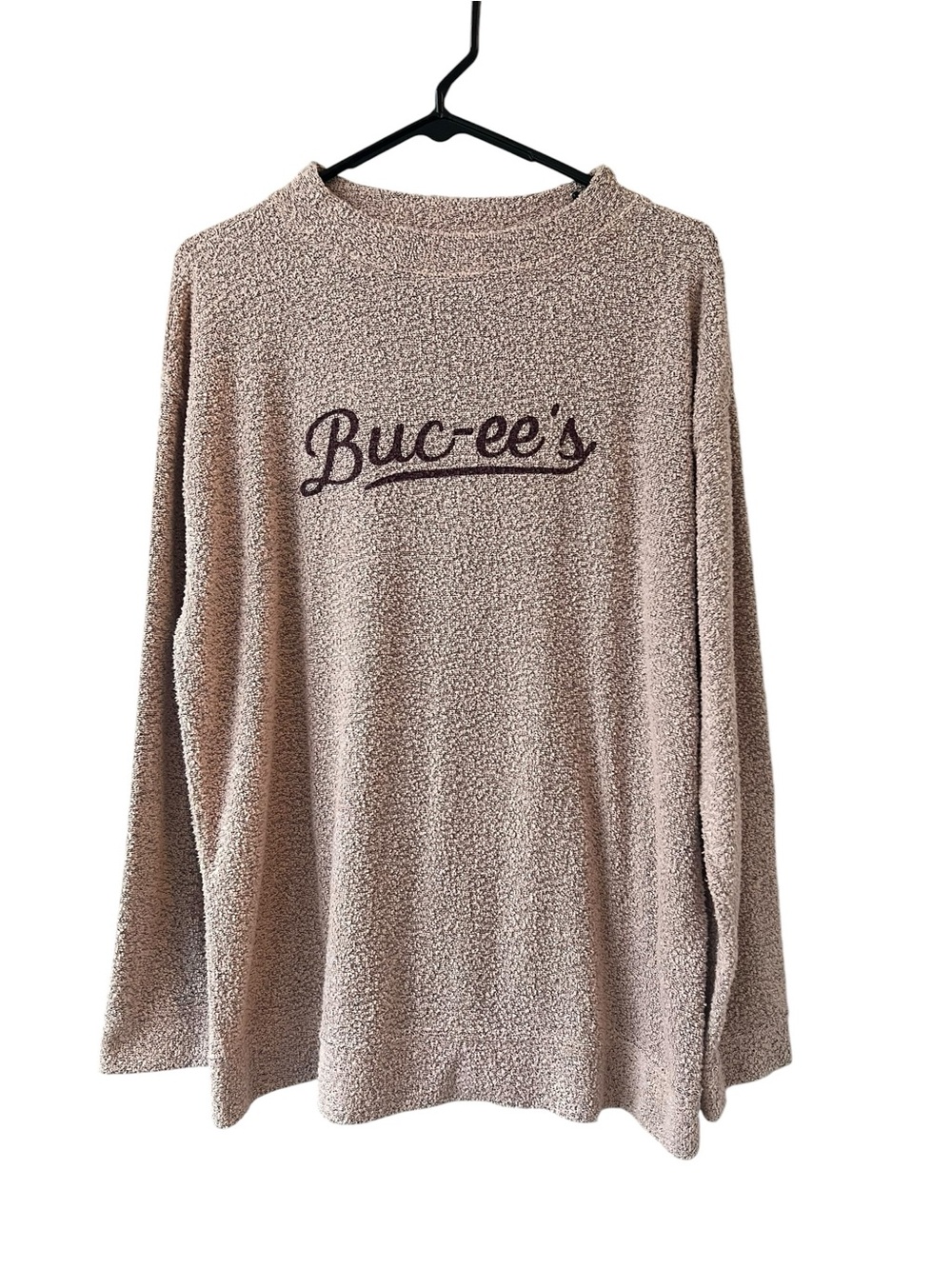 Buc-ee's Pink Fleece Crewneck Sweater